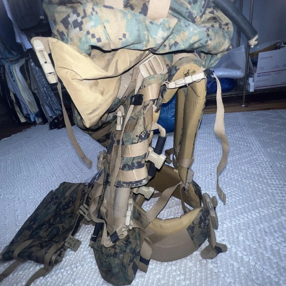 USMC ILBE Tactical Frame Pack MARPAT Camo PROPPER Arc'teryx 75L Rucksack Men‎